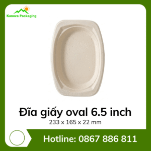 Đĩa giấy oval 6.5 inch