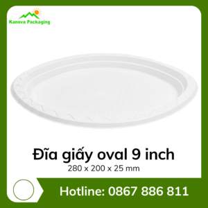 Đĩa giấy oval 9 inch
