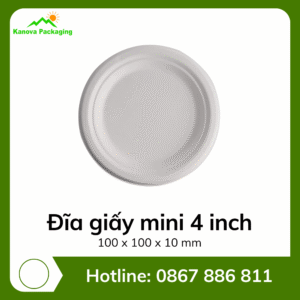 Đĩa giấy mini 4 inch