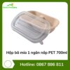 Hộp bã mía 1 ngăn nắp PET 700ml