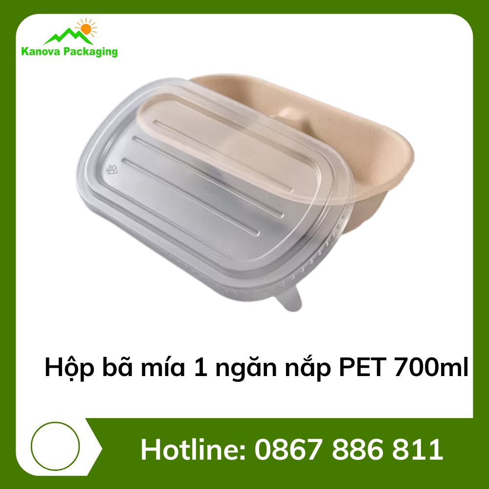 hop-ba-mia-1-ngan-nap-pet-700ml Hộp bã mía 1 ngăn nắp PET 700ml