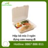 Hộp bã mía 3 ngăn đựng cơm mang đi