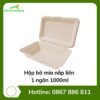 Hộp bã mía nắp liền 1 ngăn 1000ml