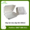 Hộp bã mía nắp liền 1 ngăn 800ml