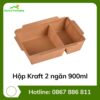 Hộp Kraft 2 ngăn 900ml