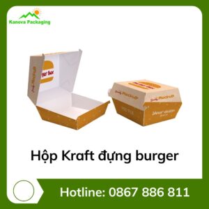 Hộp Kraft đựng burger
