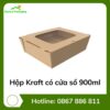 Hộp Kraft có cửa sổ 900ml