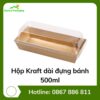 Hộp Kraft dài đựng bánh 500ml