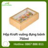 Hộp Kraft vuông đựng bánh 750ml