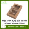 Hộp Kraft đựng quà có cửa sổ mica kèm nơ 500ml