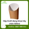 Hộp Kraft đựng khoai tây chiên 600ml