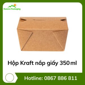 Hộp Kraft nắp giấy 350 ml