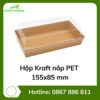 Hộp Kraft nắp PET 155x85 mm