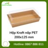 Hộp Kraft nắp PET 200x125 mm