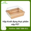 Hộp Kraft đựng thực phẩm nắp PET