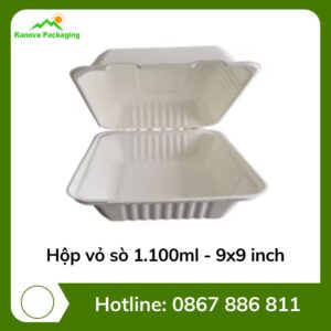 Hộp vỏ sò 1.100ml - 9x9 inch