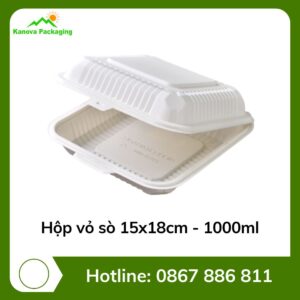 Hộp vỏ sò 15x18cm 1000ml