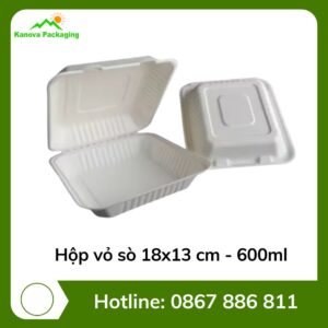 Hộp vỏ sò 18x13 cm - 600ml