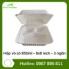Hộp vỏ sò 850ml - 8x8 inch - 3 ngăn