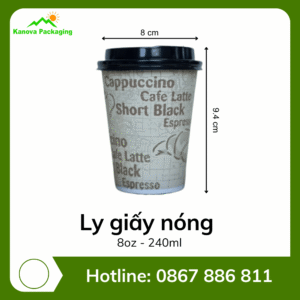 Ly giấy nóng 8oz - 240ml