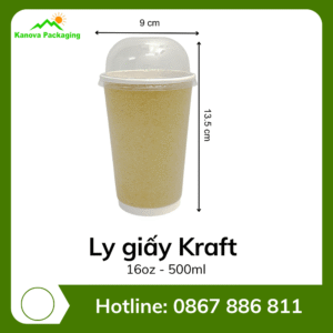 Ly giấy Kraft 16oz - 500ml