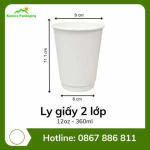 Ly giấy 2 lớp 12oz - 360ml
