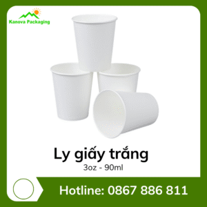 Ly giấy trắng 3oz - 90ml