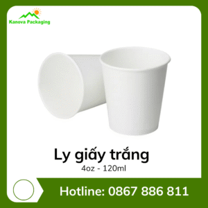 Ly giấy trắng 4oz - 120ml