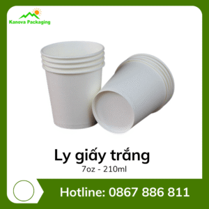 Ly giấy trắng 7oz - 210ml