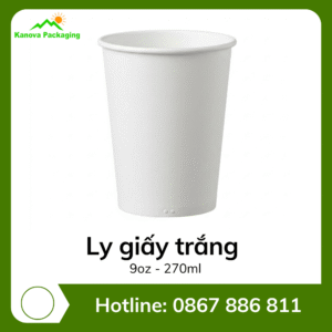 Ly giấy trắng 9oz - 270ml