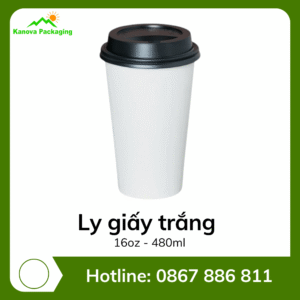 Ly giấy trắng 16oz - 480ml