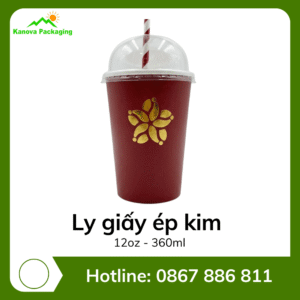 Ly giấy ép kim 12oz - 360ml