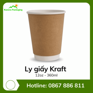 Ly giấy Kraft 12oz - 360ml