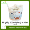 Tô giấy 200ml (7oz) in hình - 2PE