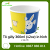 Tô giấy 360ml (12oz) in hình - 2PE