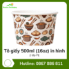 Tô giấy 500ml (16oz) in hình - 2PE