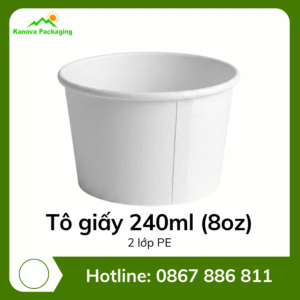 Tô giấy 240ml (8oz) - 2PE