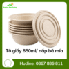 Tô giấy 850ml/ nắp bã mía