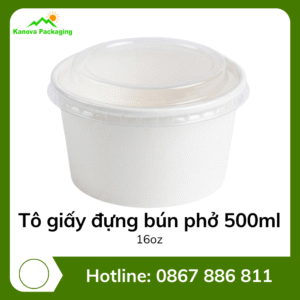 Tô giấy đựng bún phở 500ml - 16oz