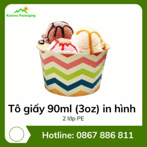 Tô giấy 90ml (3oz) in hình - 2PE
