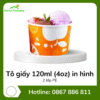 Tô giấy 120ml (4oz) in hình - 2PE