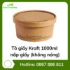 Tô giấy Kraft 1000ml + nắp giấy (không nóng)