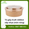 Tô giấy Kraft 1000ml + nắp nhựa (món nóng)