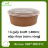 Tô giấy Kraft 1300ml + nắp nhựa (món nóng)