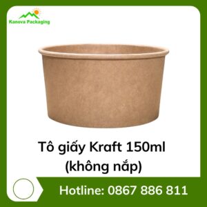 Tô giấy Kraft 150ml (không nắp)