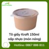 Tô giấy Kraft 150ml + nắp nhựa (món nóng)