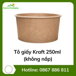 Tô giấy Kraft 250ml (không nắp)