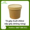 Tô giấy Kraft 250ml + nắp giấy (không nóng)