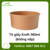 Tô giấy Kraft 360ml (không nắp)