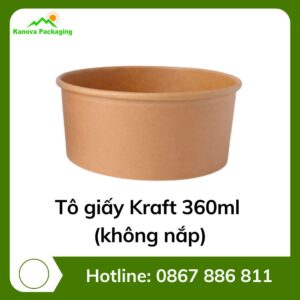 Tô giấy Kraft 360ml (không nắp)